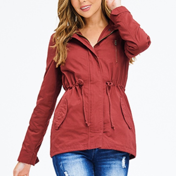 MODA ME COUTURE Jackets & Blazers - JACKET Coat Anorak Rusty Red Jacket Coat